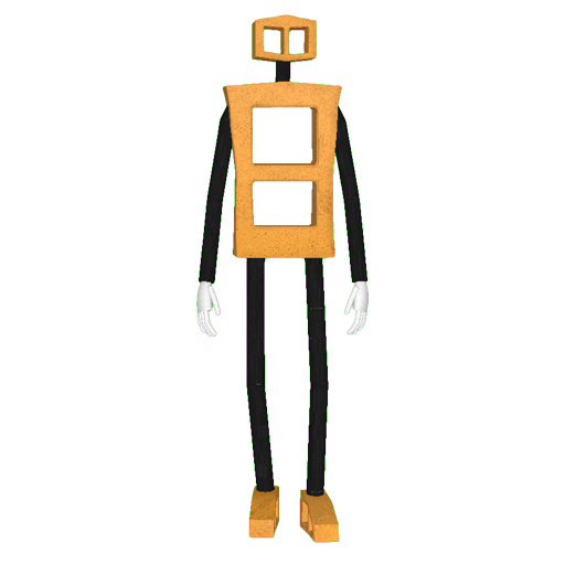 Cinderblock Man (Orange)